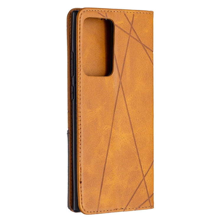 For Samsung Galaxy Note 20 Ultra Rhombus Texture Horizontal Flip Magnetic Leather Case with Holder & Card Slots & Wallet