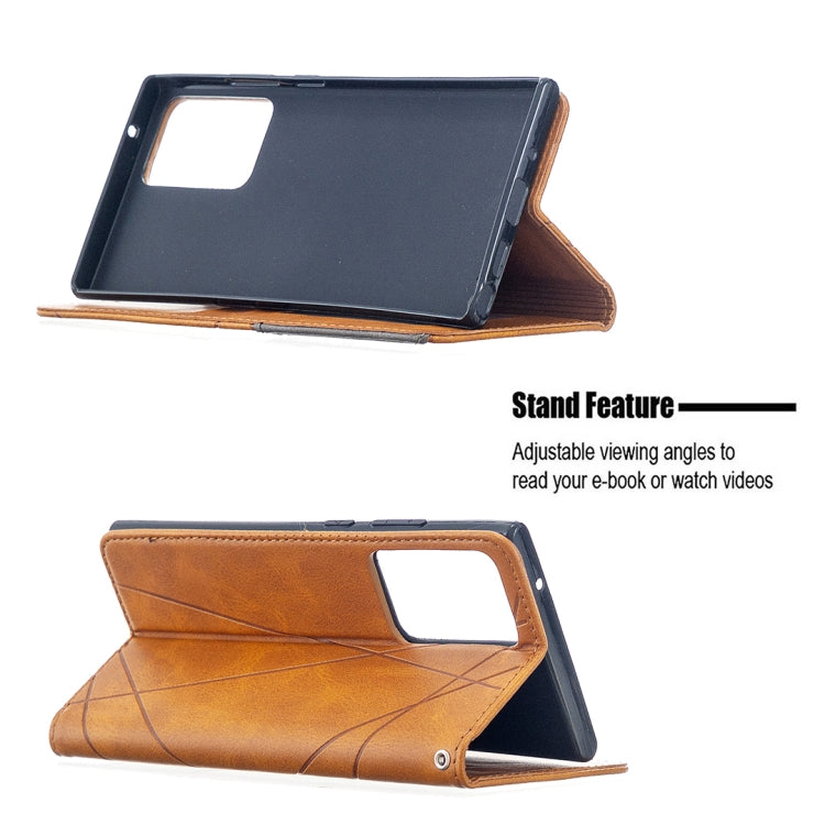 For Samsung Galaxy Note 20 Ultra Rhombus Texture Horizontal Flip Magnetic Leather Case with Holder & Card Slots & Wallet