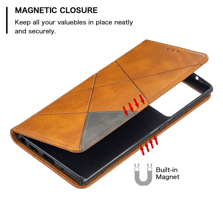 For Samsung Galaxy Note 20 Ultra Rhombus Texture Horizontal Flip Magnetic Leather Case with Holder & Card Slots & Wallet