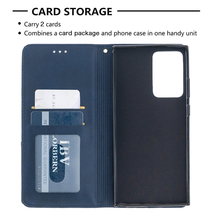 For Samsung Galaxy Note 20 Ultra Rhombus Texture Horizontal Flip Magnetic Leather Case with Holder & Card Slots & Wallet