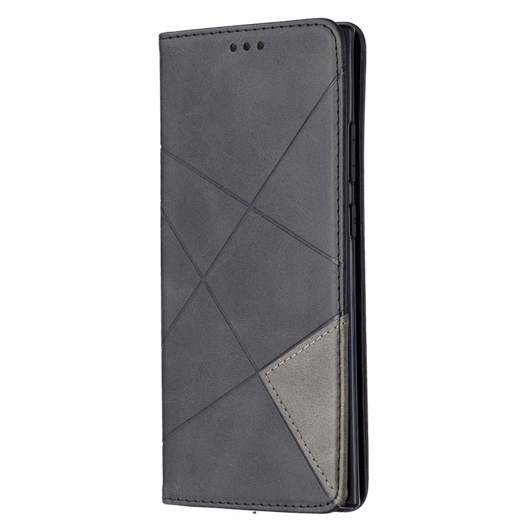 For Samsung Galaxy Note 20 Ultra Rhombus Texture Horizontal Flip Magnetic Leather Case with Holder & Card Slots & Wallet