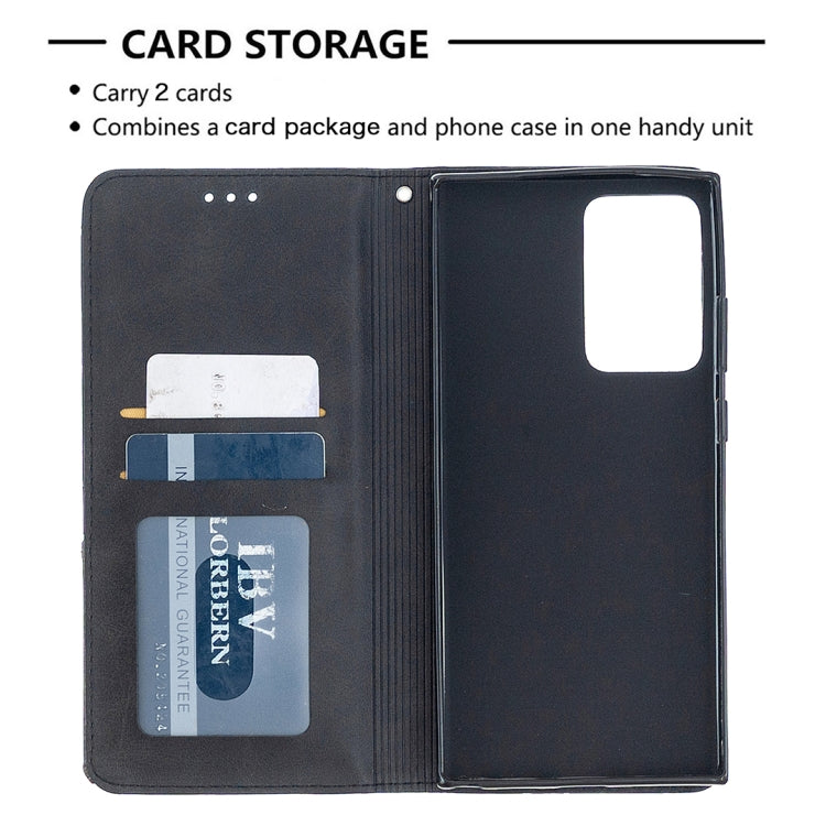 For Samsung Galaxy Note 20 Ultra Rhombus Texture Horizontal Flip Magnetic Leather Case with Holder & Card Slots & Wallet