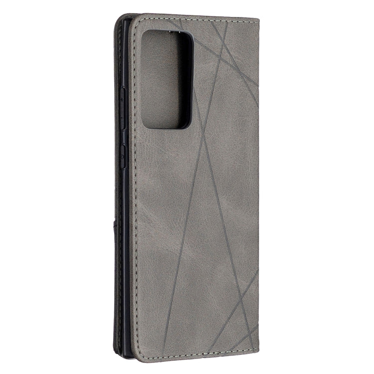 For Samsung Galaxy Note 20 Ultra Rhombus Texture Horizontal Flip Magnetic Leather Case with Holder & Card Slots & Wallet