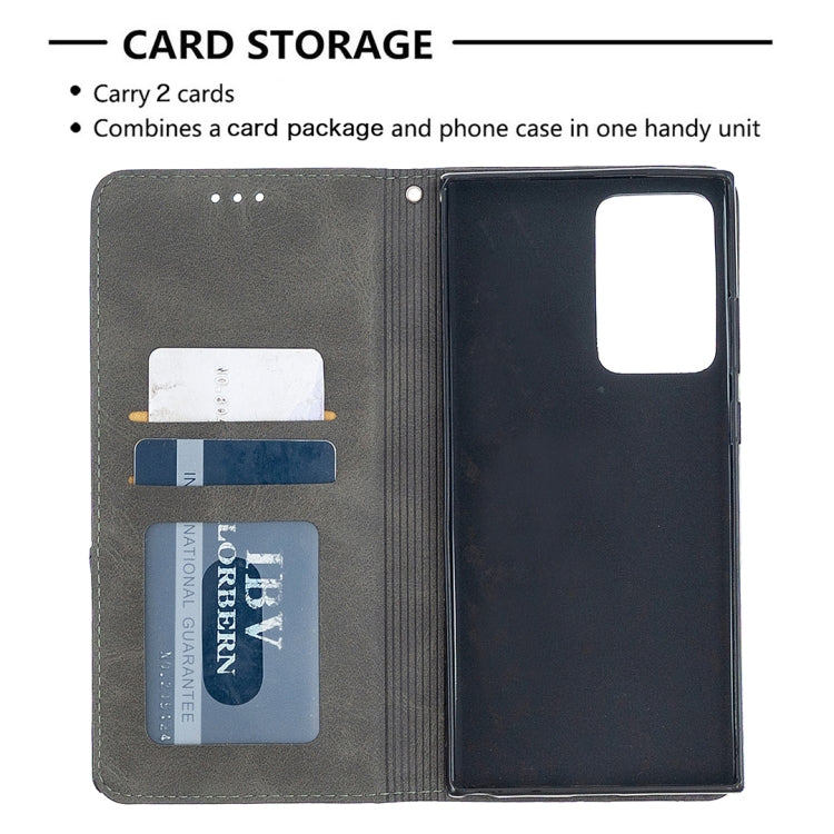 For Samsung Galaxy Note 20 Ultra Rhombus Texture Horizontal Flip Magnetic Leather Case with Holder & Card Slots & Wallet