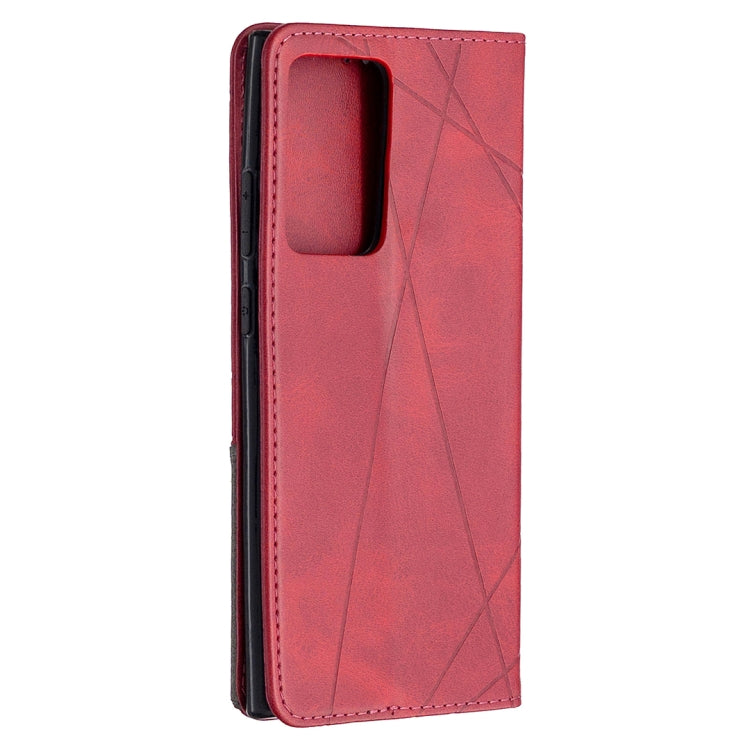 For Samsung Galaxy Note 20 Ultra Rhombus Texture Horizontal Flip Magnetic Leather Case with Holder & Card Slots & Wallet