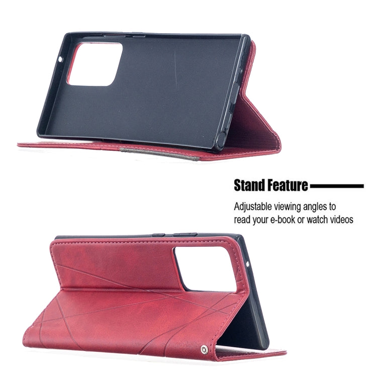 For Samsung Galaxy Note 20 Ultra Rhombus Texture Horizontal Flip Magnetic Leather Case with Holder & Card Slots & Wallet