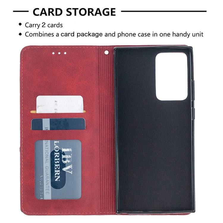 For Samsung Galaxy Note 20 Ultra Rhombus Texture Horizontal Flip Magnetic Leather Case with Holder & Card Slots & Wallet