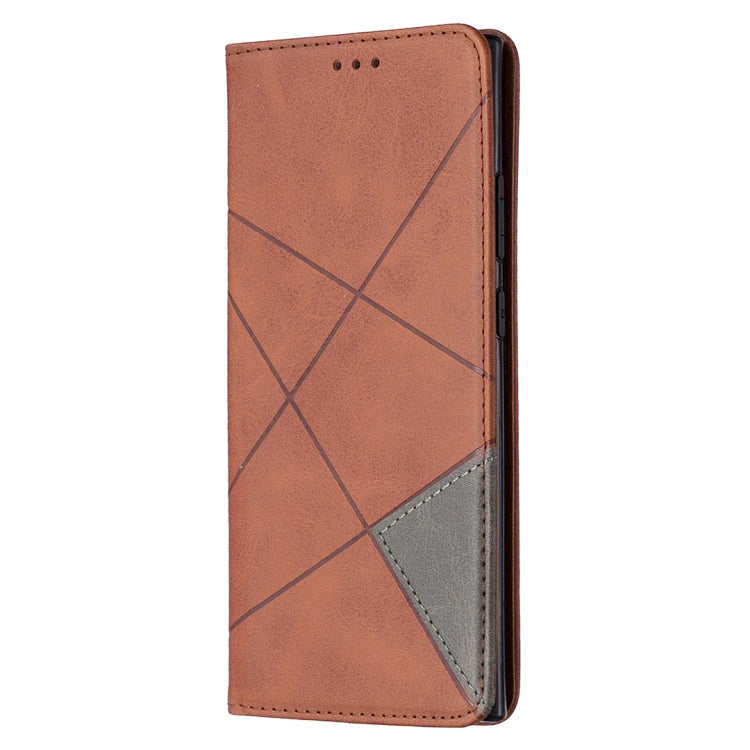 For Samsung Galaxy Note 20 Ultra Rhombus Texture Horizontal Flip Magnetic Leather Case with Holder & Card Slots & Wallet