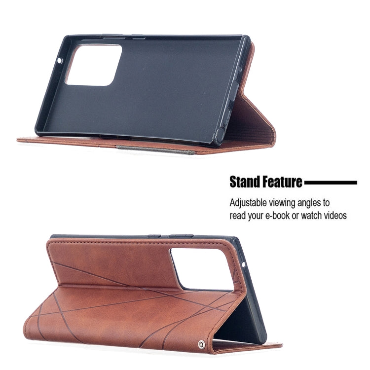 For Samsung Galaxy Note 20 Ultra Rhombus Texture Horizontal Flip Magnetic Leather Case with Holder & Card Slots & Wallet