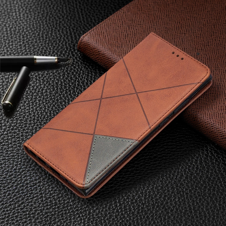 For Samsung Galaxy Note 20 Ultra Rhombus Texture Horizontal Flip Magnetic Leather Case with Holder & Card Slots & Wallet