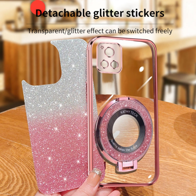 For vivo Y52s / Y31s 5G Plated Gradient Glitter Round Holder TPU Phone Case