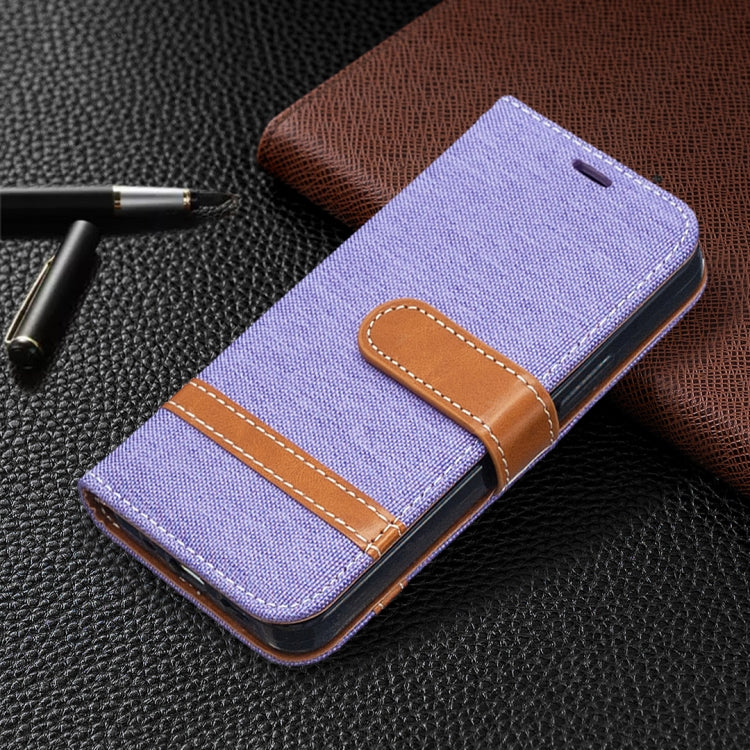 For iPhone 12 mini Color Matching Denim Texture Horizontal Flip Leather Case with Holder & Card Slots & Wallet & Lanyard