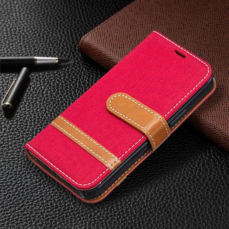 For iPhone 12 mini Color Matching Denim Texture Horizontal Flip Leather Case with Holder & Card Slots & Wallet & Lanyard