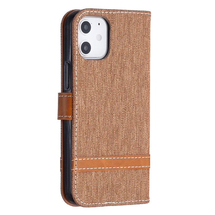 For iPhone 12 mini Color Matching Denim Texture Horizontal Flip Leather Case with Holder & Card Slots & Wallet & Lanyard