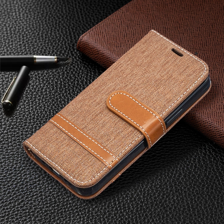 For iPhone 12 mini Color Matching Denim Texture Horizontal Flip Leather Case with Holder & Card Slots & Wallet & Lanyard