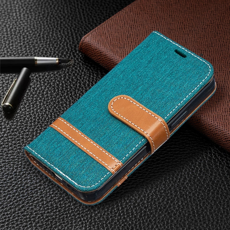 For iPhone 12 mini Color Matching Denim Texture Horizontal Flip Leather Case with Holder & Card Slots & Wallet & Lanyard