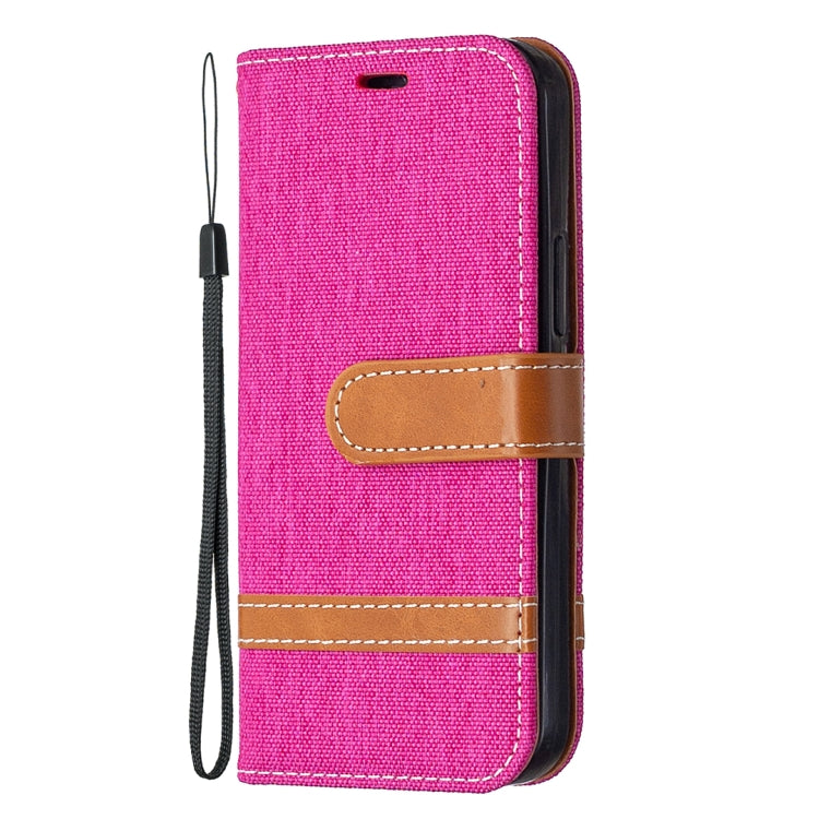 For iPhone 12 mini Color Matching Denim Texture Horizontal Flip Leather Case with Holder & Card Slots & Wallet & Lanyard