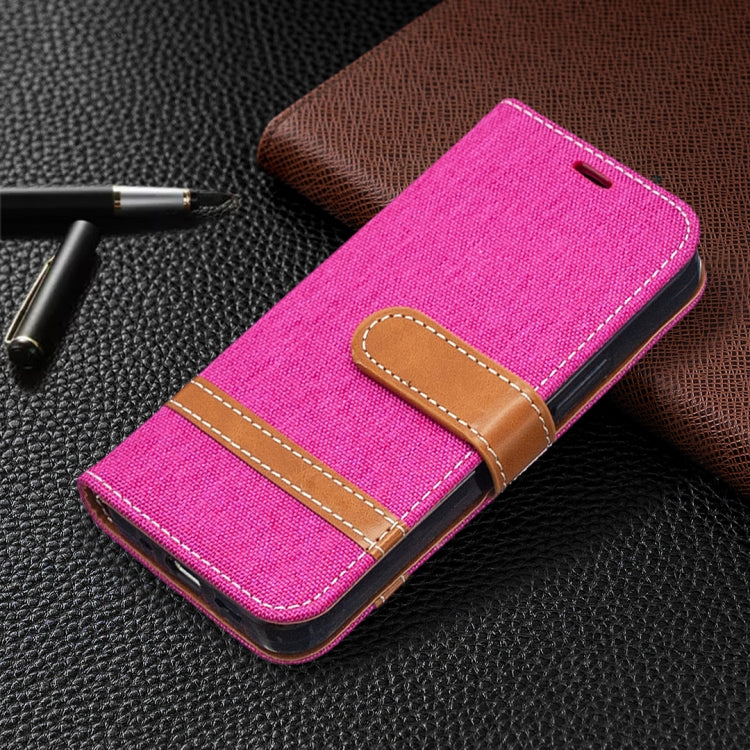 For iPhone 12 mini Color Matching Denim Texture Horizontal Flip Leather Case with Holder & Card Slots & Wallet & Lanyard