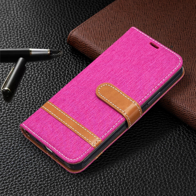 For iPhone 12 / 12 Pro Color Matching Denim Texture Horizontal Flip Leather Case with Holder & Card Slots & Wallet & Lanyard