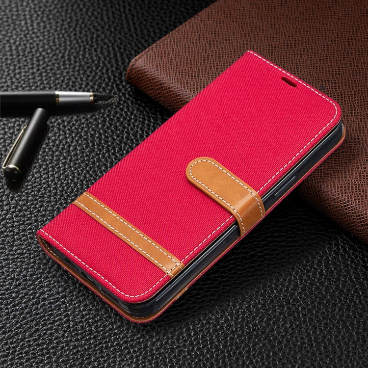 For iPhone 12 Pro Max Color Matching Denim Texture Horizontal Flip Leather Case with Holder & Card Slots & Wallet & Lanyard