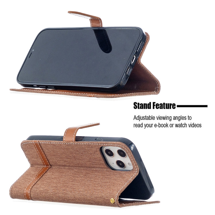 For iPhone 12 Pro Max Color Matching Denim Texture Horizontal Flip Leather Case with Holder & Card Slots & Wallet & Lanyard