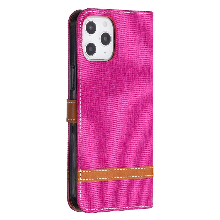 For iPhone 12 Pro Max Color Matching Denim Texture Horizontal Flip Leather Case with Holder & Card Slots & Wallet & Lanyard