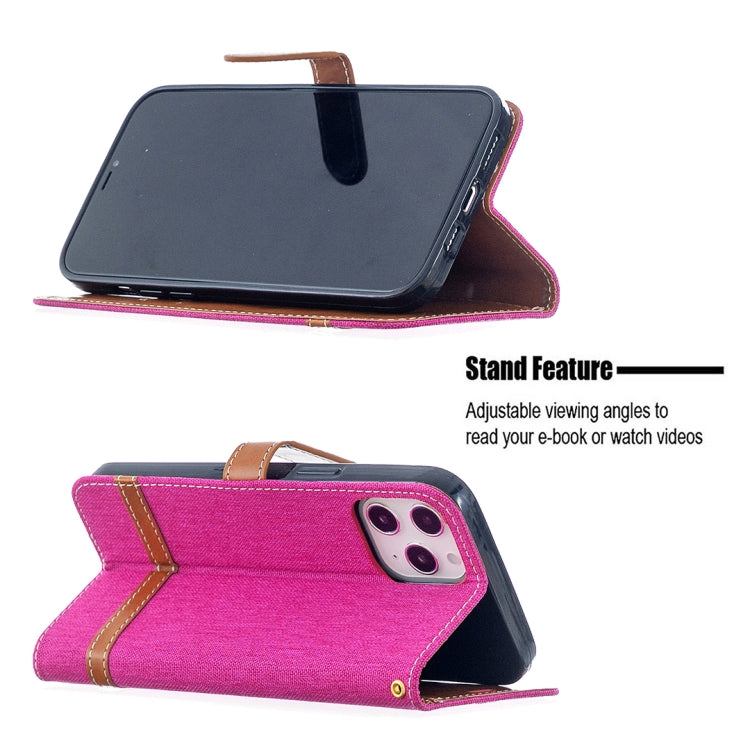 For iPhone 12 Pro Max Color Matching Denim Texture Horizontal Flip Leather Case with Holder & Card Slots & Wallet & Lanyard