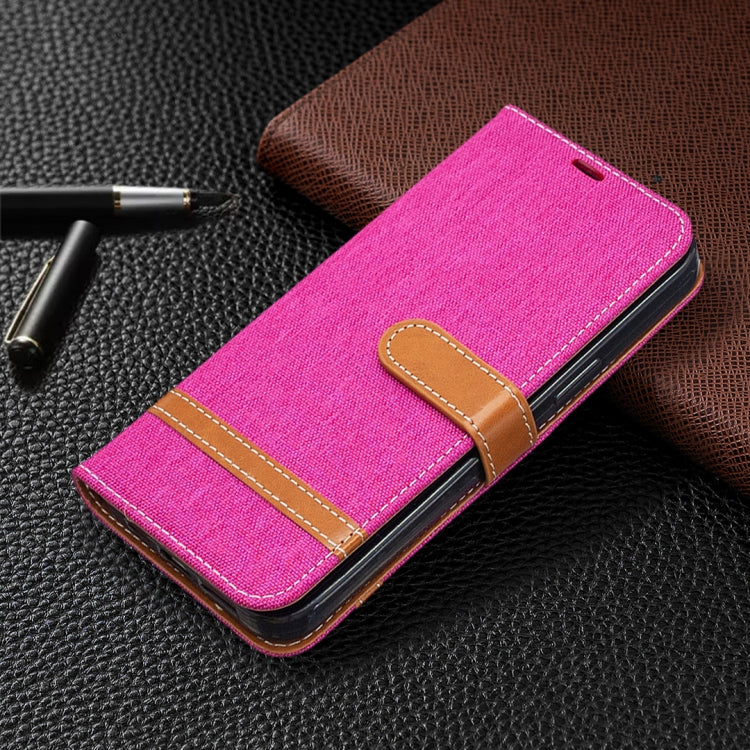 For iPhone 12 Pro Max Color Matching Denim Texture Horizontal Flip Leather Case with Holder & Card Slots & Wallet & Lanyard