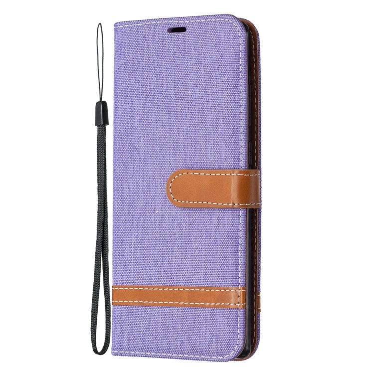 For Samsung Galaxy Note20 Color Matching Denim Texture Horizontal Flip Leather Case with Holder & Card Slots & Wallet & Lanyard