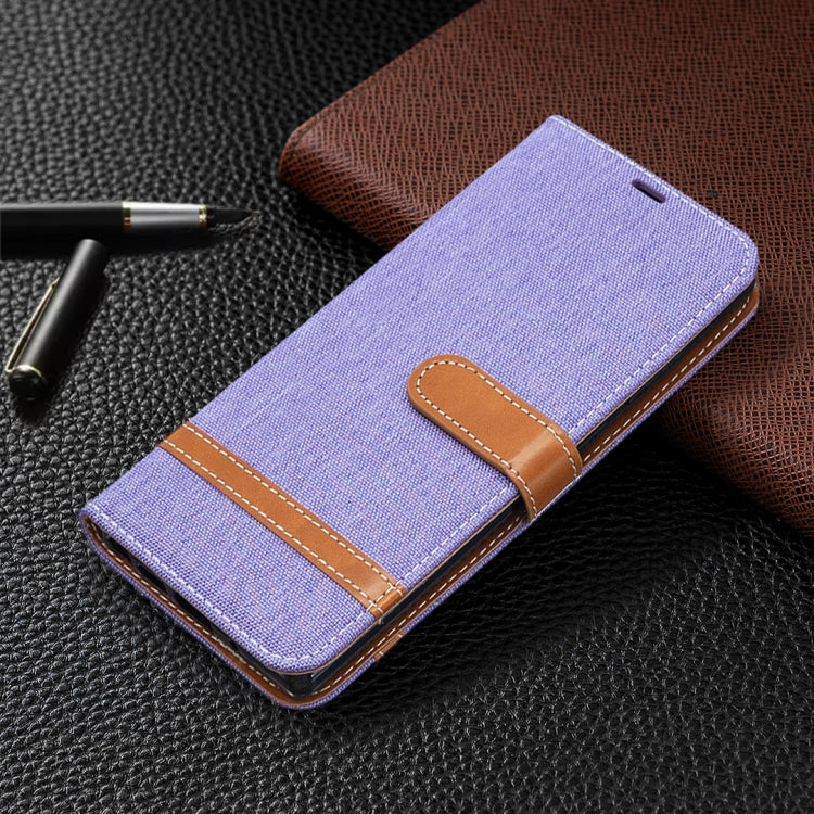 For Samsung Galaxy Note20 Color Matching Denim Texture Horizontal Flip Leather Case with Holder & Card Slots & Wallet & Lanyard