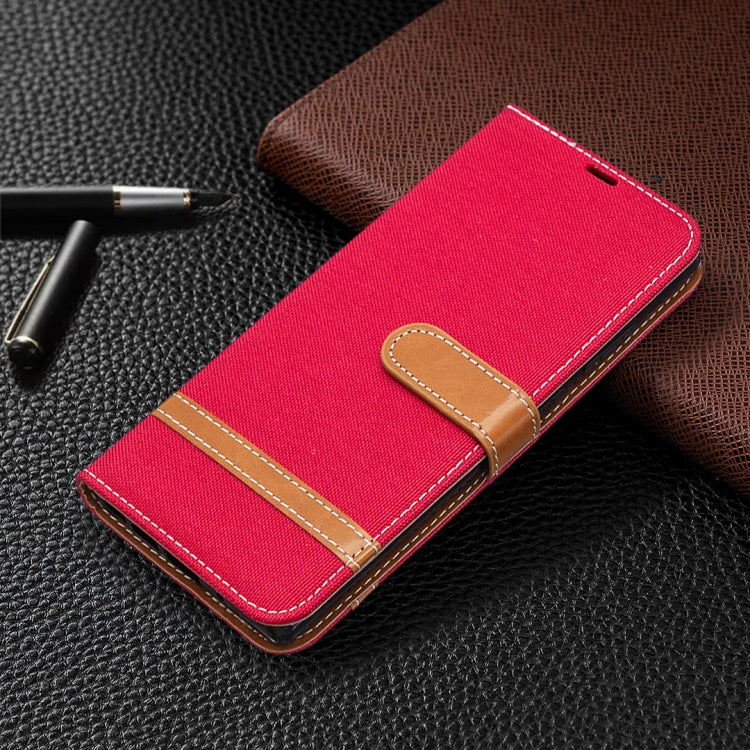 For Samsung Galaxy Note20 Color Matching Denim Texture Horizontal Flip Leather Case with Holder & Card Slots & Wallet & Lanyard