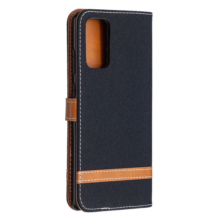 For Samsung Galaxy Note20 Color Matching Denim Texture Horizontal Flip Leather Case with Holder & Card Slots & Wallet & Lanyard