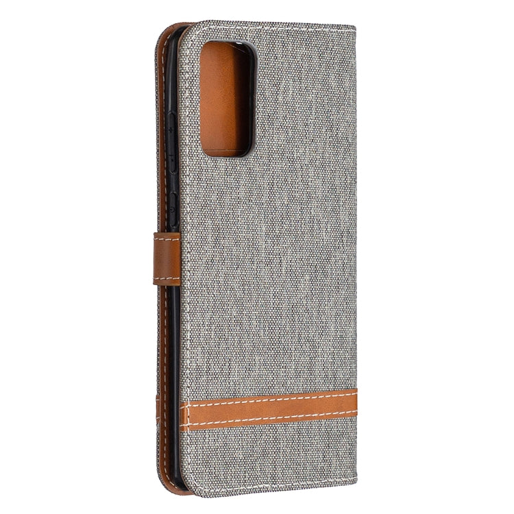 For Samsung Galaxy Note20 Color Matching Denim Texture Horizontal Flip Leather Case with Holder & Card Slots & Wallet & Lanyard