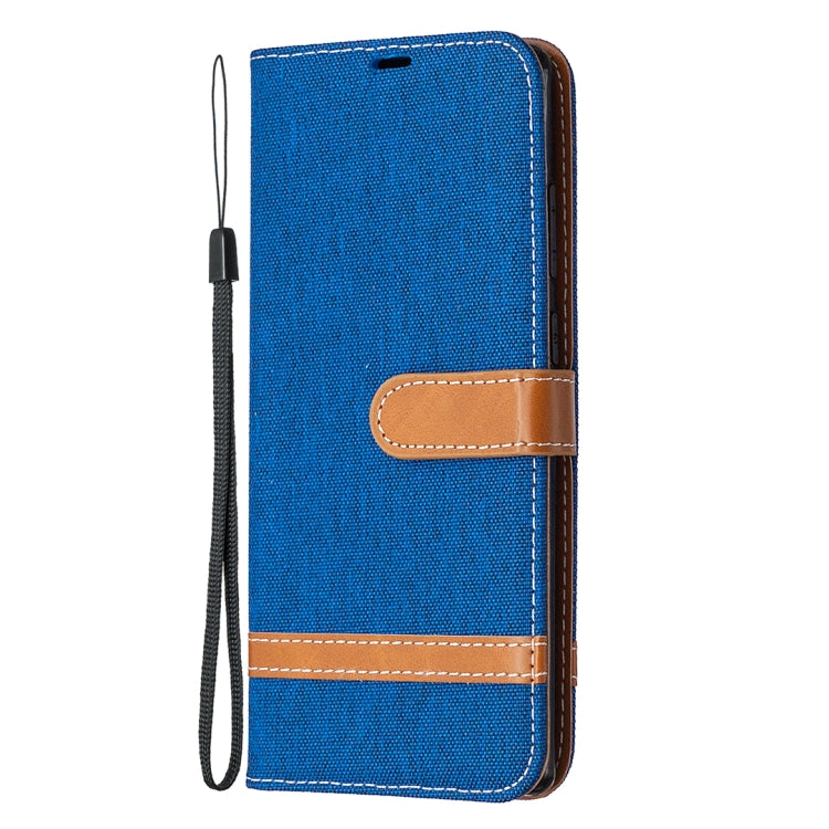For Samsung Galaxy Note20 Color Matching Denim Texture Horizontal Flip Leather Case with Holder & Card Slots & Wallet & Lanyard