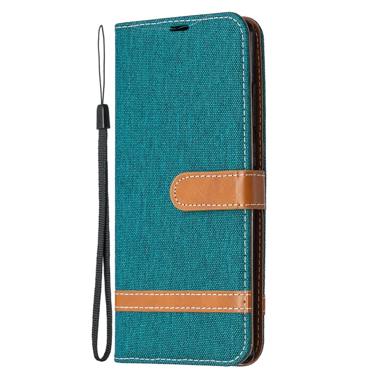 For Samsung Galaxy Note20 Color Matching Denim Texture Horizontal Flip Leather Case with Holder & Card Slots & Wallet & Lanyard