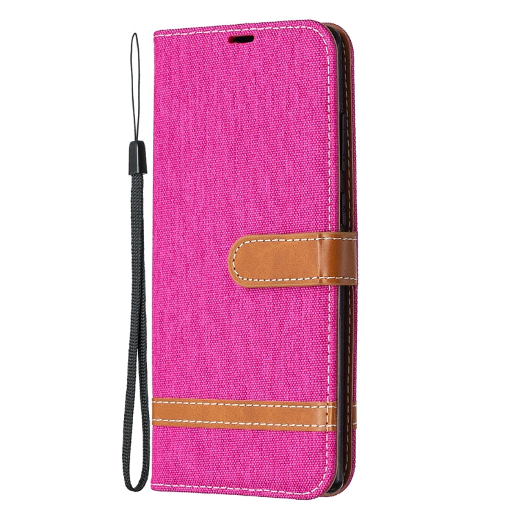 For Samsung Galaxy Note20 Color Matching Denim Texture Horizontal Flip Leather Case with Holder & Card Slots & Wallet & Lanyard