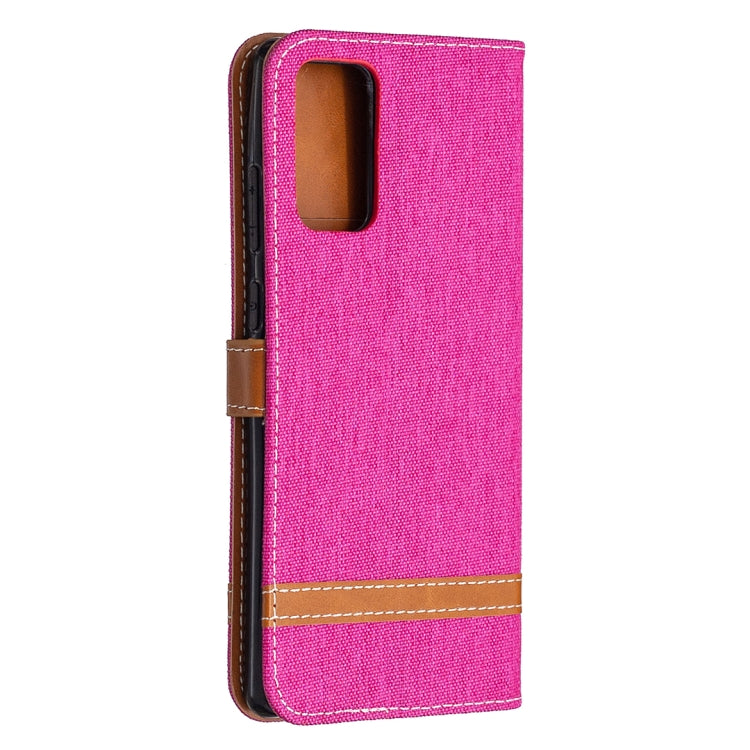 For Samsung Galaxy Note20 Color Matching Denim Texture Horizontal Flip Leather Case with Holder & Card Slots & Wallet & Lanyard