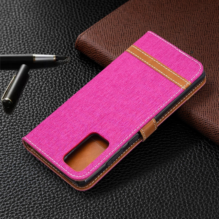 For Samsung Galaxy Note20 Color Matching Denim Texture Horizontal Flip Leather Case with Holder & Card Slots & Wallet & Lanyard