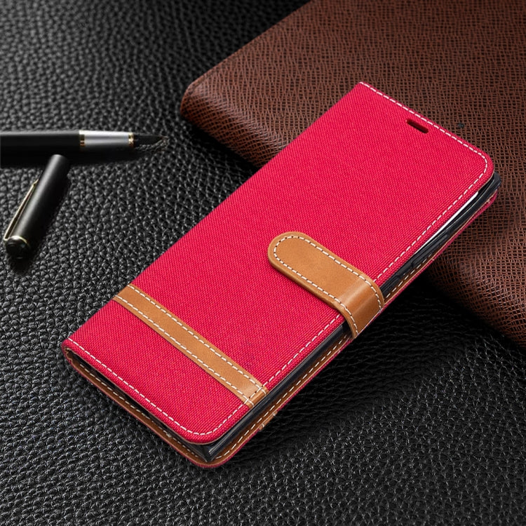 For Samsung Galaxy Note20 Ultra Color Matching Denim Texture Horizontal Flip Leather Case with Holder & Card Slots & Wallet & Lanyard