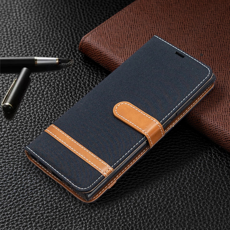 For Samsung Galaxy Note20 Ultra Color Matching Denim Texture Horizontal Flip Leather Case with Holder & Card Slots & Wallet & Lanyard