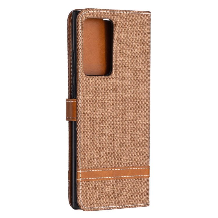 For Samsung Galaxy Note20 Ultra Color Matching Denim Texture Horizontal Flip Leather Case with Holder & Card Slots & Wallet & Lanyard