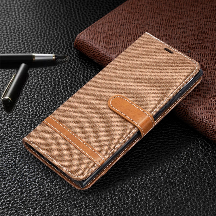 For Samsung Galaxy Note20 Ultra Color Matching Denim Texture Horizontal Flip Leather Case with Holder & Card Slots & Wallet & Lanyard