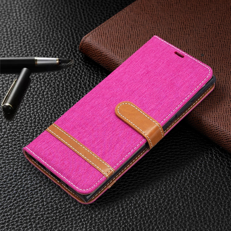 For Samsung Galaxy Note20 Ultra Color Matching Denim Texture Horizontal Flip Leather Case with Holder & Card Slots & Wallet & Lanyard