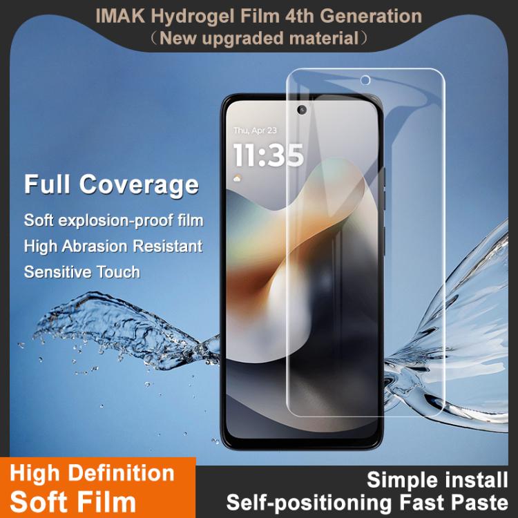 For Motorola Moto G56 5G imak 4th Generation  Full Coverage Screen Hydrogel Film Protector