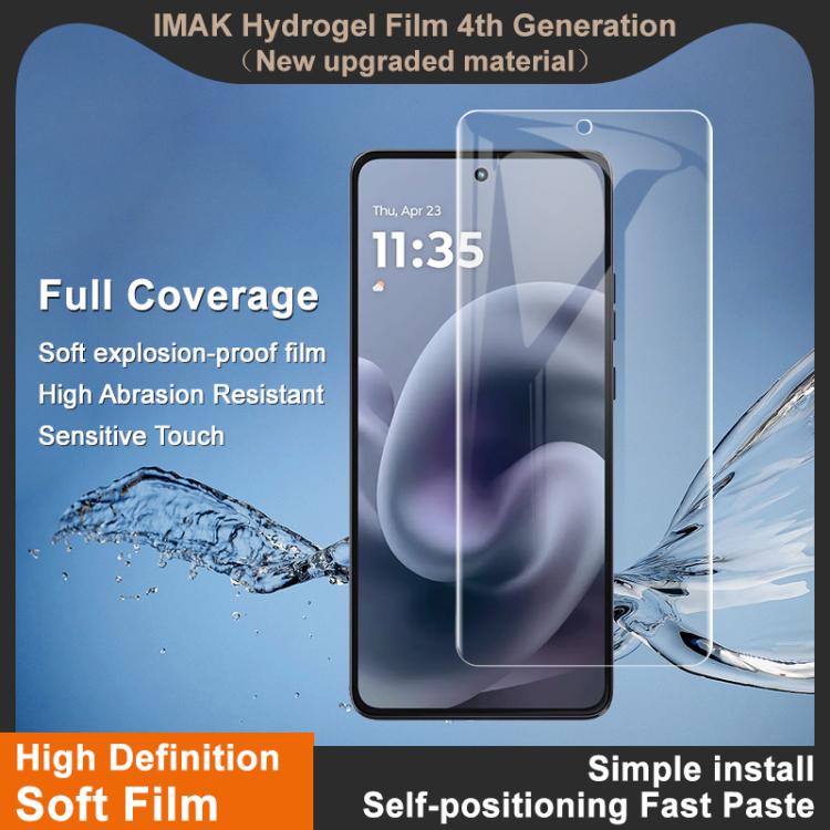 For Motorola Moto 86 5G / G86 Power imak 4th Generation  Full Coverage Screen Hydrogel Film Protector