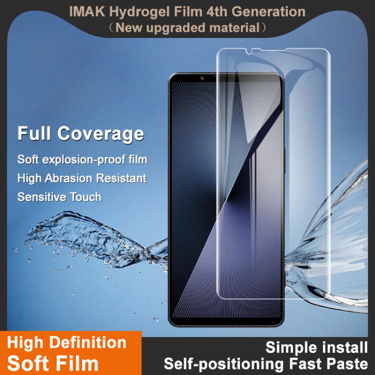 For Sony Xperia 1 VII imak 4th Generation  Full Coverage Screen Hydrogel Film Protector