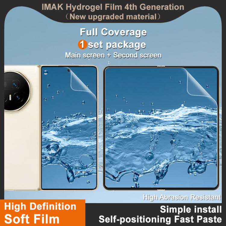 For Honor Magic V5 imak 4th Generation Screen Hydrogel Film Protector, Main Screen + Second Screen 1 Set