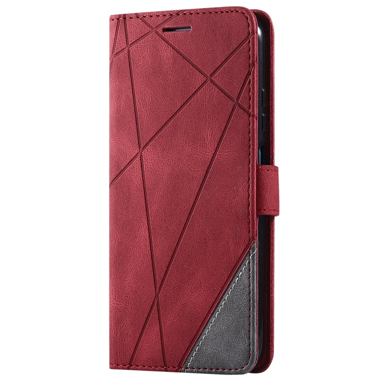 For Huawei P40 Lite Skin Feel Splicing Horizontal Flip Leather Case with Holder & Card Slots & Wallet & Photo Frame