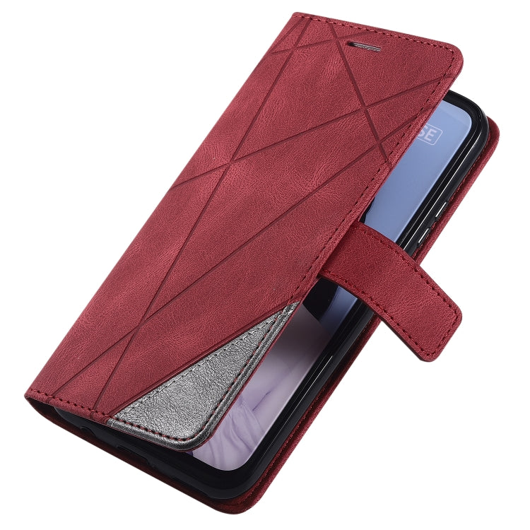 For Huawei P40 Lite Skin Feel Splicing Horizontal Flip Leather Case with Holder & Card Slots & Wallet & Photo Frame