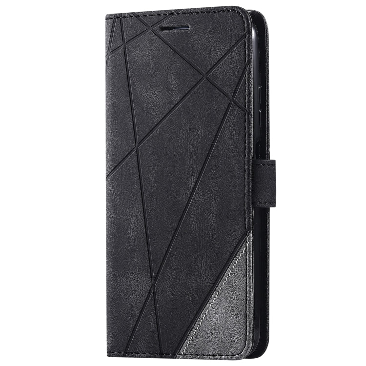 For Huawei P40 Lite Skin Feel Splicing Horizontal Flip Leather Case with Holder & Card Slots & Wallet & Photo Frame